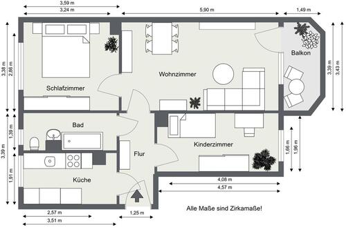 Foto - Sanierte 3-Raum-Wohnung mit Badewanne und Balkon im schönen Stadtteil Zwötzen