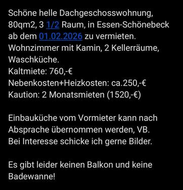 Foto - 3 12 Raum Wohnung Essen-Schönebeck