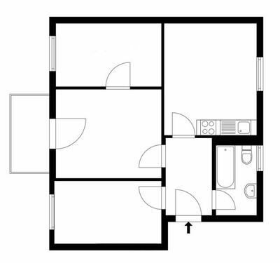 Foto - 3 Zimmer Etagenwohnung zur Miete in Jena