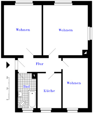 Foto - 3 Zimmer Etagenwohnung zur Miete in Greußen