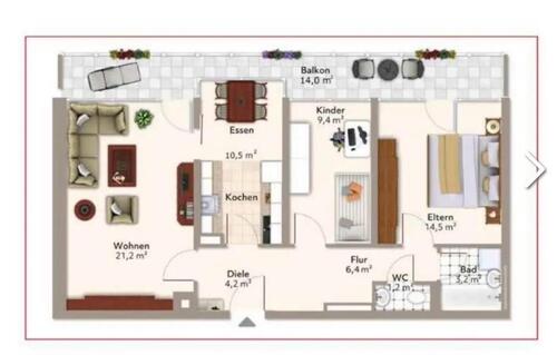 Foto - 3 Zimmerwohnung zu verkaufen! - 700.000,00&nbsp;EUR Kaufpreis, ca.&nbsp; 73,00&nbsp;m&sup2;