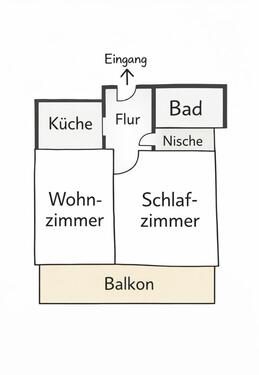 Foto - 2 Zimmer Erdgeschoßwohnung zur Miete in Neubrandenburg