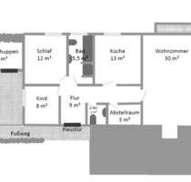 3 Zimmer-Wohnung in Adenbüttel - zentrale Ortslage