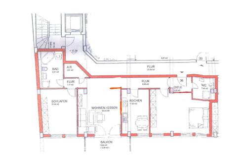 Foto - 3 Zi Wohnung - 1.300,00&nbsp;EUR Kaltmiete, ca.&nbsp; 102,00&nbsp;m&sup2;