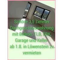 Schöne 3,5 Zimmer Dachgeschosswohnung - Löwenstein