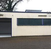 Lagerhalle auf gepflasterten und komplett eingezäunten Gewerbegelände in Osnabrück-Atter zu vermieten!