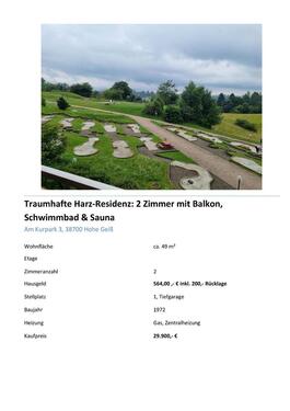 Foto - Traumhafte Harz Residenz - 24.999,00 EUR Kaufpreis,