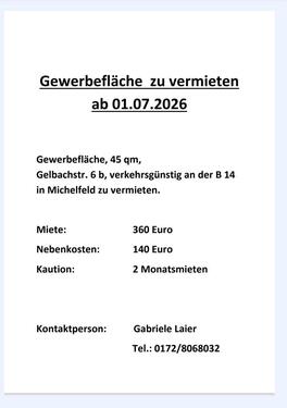 Foto - Gewerberäume direkt an der B14 zu vermieten