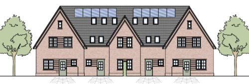 Foto - Vörden: Reihenhaus zu vermieten ab 1.280€ (Erstbezug)