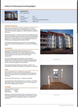 Foto - 2 Zimmer Etagenwohnung zur Miete in Magdeburg