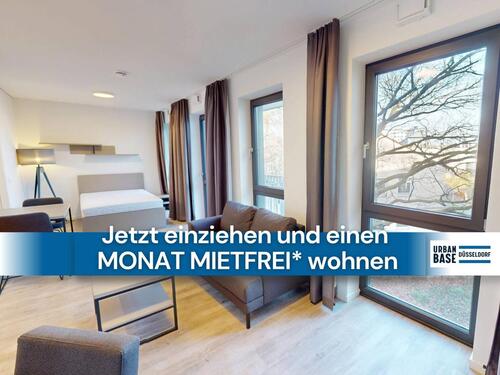 Foto - URBAN BASE: Vollmöbliertes 1-Zimmer-Large-Apartment mit EBK, BALKON, ALL-IN-MIETE, UVM. am Rheinufer