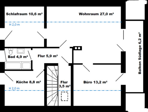 Foto - Wohnung 3 ZKB zu vermieten - 650,00&nbsp;EUR Kaltmiete, ca.&nbsp; 80,00&nbsp;m&sup2;