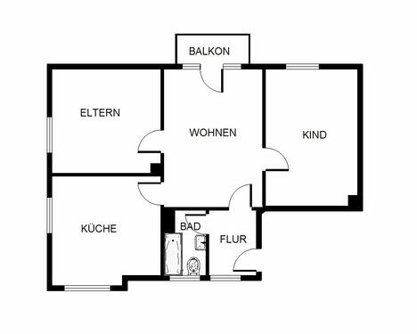 Foto - 1 Zimmer Etagenwohnung zur Miete in Gelsenkirchen