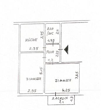 Foto - Helle 2-Zimmer-Wohnung mit Balkon in Lübeck-St. Gertrud