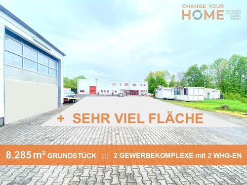 Foto - 8.285 m² GEWERBE-GRUNDSTÜCK + kl. und gr. HALLE mit je 2 WERKS-WOHNUNGEN