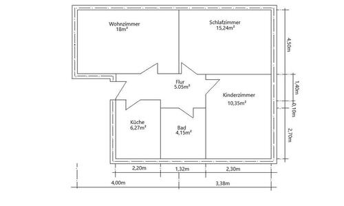 Foto - 3 Raum Wohnung in Zeulenroda - 518,00&nbsp;EUR Kaltmiete, ca.&nbsp; 60,00&nbsp;m&sup2;