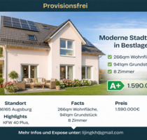 Exklusiver Neubau EFH (266 m²) | KfW 40+ mit PV Anlagen| Einliege - Augsburg Lechhausen