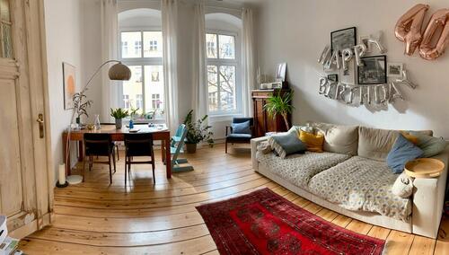 Foto - Untermiete von 2 Altbauzimmern in 3-Zimmer Altbauwohnung im Kiez