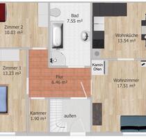 Gut geschnittene, zentrale 3,5 Zi. Whg. mit Gartenbenutzung - Burkardroth