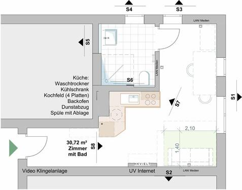 Foto - 1 Zimmer Etagenwohnung in Nürnberg