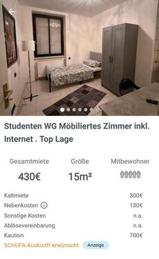 Foto - Studenten Wg Möbiliertes Zimmer inkl. Internet. Top Lage!!!