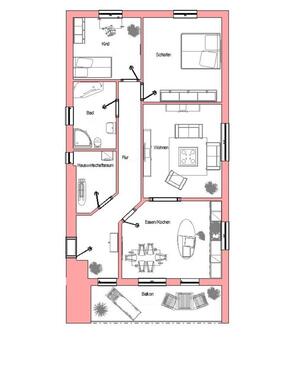 Foto - Schöne, 3 ZKB-Wohnung mit Südbalkon zu Vermieten