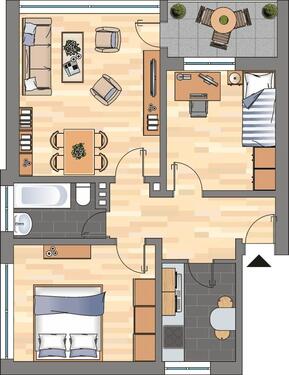 Foto - 3-Zimmer-Wohnung in Wilhelmshaven Wiesenhof
