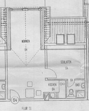 Foto - Erstbezug nach Renovierung: 2-Zimmer Dachgeschosswohnung