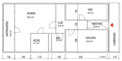 Foto - Etagenwohnung in Schwerin zur Miete