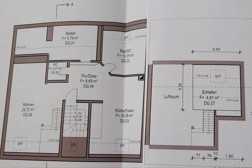 Foto - DG Wohnung - 830,00&nbsp;EUR Kaltmiete, ca.&nbsp; 85,00&nbsp;m&sup2;