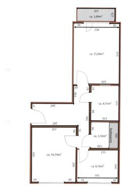 Foto - Etagenwohnung in Neustrelitz zur Miete