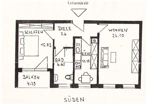 Foto - 2 ZKB 86156 Augsburg in ruhiger Lage