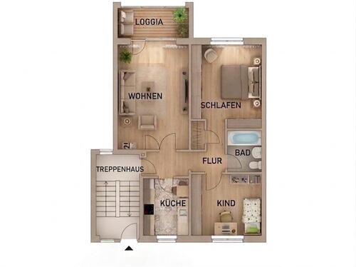 Foto - 3 Zimmer Etagenwohnung zur Miete in Mölln