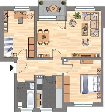 Foto - Wir modernisieren für Sie! 3-ZKB-Balkonwohnung im Europaviertel zu vermieten!