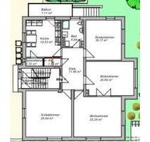 4 Zimmer Wohnung - 1.500,00&nbsp;EUR Kaltmiete, ca.&nbsp; 135,00&nbsp;m&sup2; in Bayreuth (PLZ: 95444) City