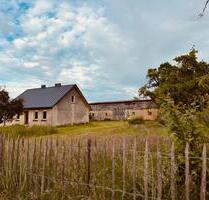 Kleiner Hof mit Wohnhaus, Scheune, Streuobstwiese, Weideland... - Borrentin