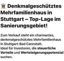 Wohnung im Mehrfamilienhaus - 230.000,00 EUR Kaufpreis, ca.  45,00 m² in Stuttgart (PLZ: 70372) Bad Cannstatt