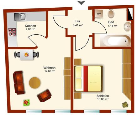 Foto - 2 Zimmer Etagenwohnung zur Miete in Görlitz