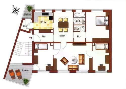 Foto - 4,5-Zimmer-Wohnung Halbhöhenlage von Stuttgart, Renoviert, EBK, 2XBalkon, Stellplatz, u.m.v.