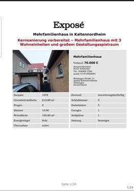 Foto - Kernsanierung vorbereitet - Mehrfamilienhaus mit 3 Wohneinheiten