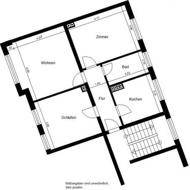 Foto - 3 Zimmer Etagenwohnung zur Miete in Nordhausen