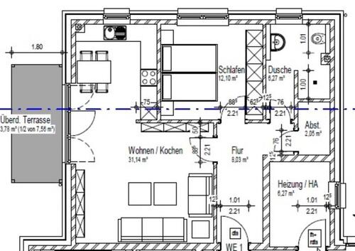 Foto - 2 Zimmer Erdgeschoßwohnung in Hagen im Bremischen