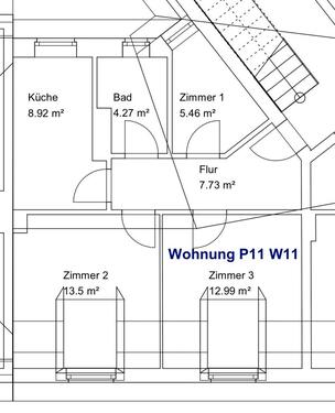 Foto - 3 Zimmer Dachgeschoßwohnung in Merseburg