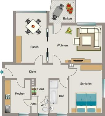 Foto - 3.5 Zimmer Etagenwohnung zur Miete in Krefeld