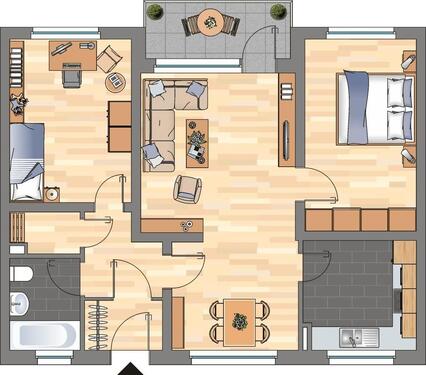 Foto - 3 Zimmer Etagenwohnung zur Miete in Wolfsburg