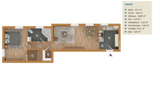 Foto - '-Zimmer-Dachgeschosswohnung mit Weitsiccht