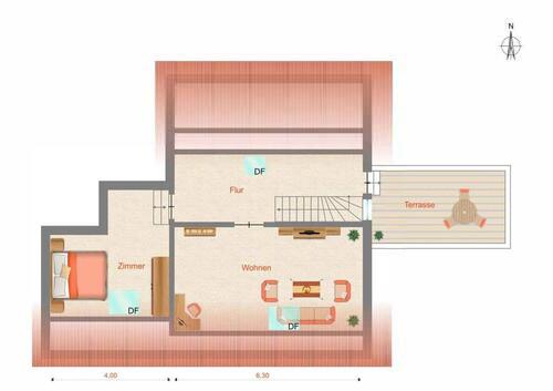Foto - Zweizimmerwohnung Maisonette mit Garage, Terrasse und Stellplatz
