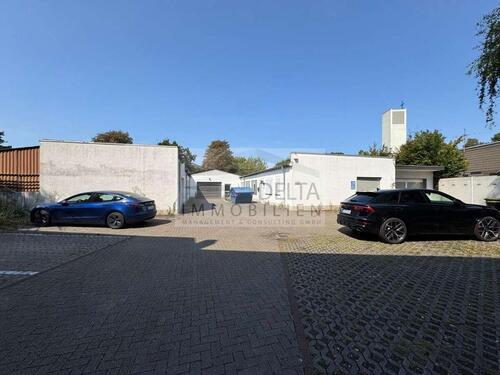 Foto - Lagerhalle mit Büro, WC und Innenhof – viel Platz für Lagerung und Gewerbe