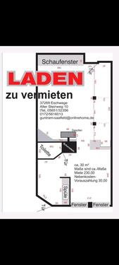 Foto - Ladengeschäft ab sofort in Eschwege zu vermieten