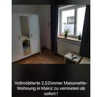 2,5 Zimmer Wohnung vollmöbliert ab sofort zu vermieten! - Mainz Laubenheim